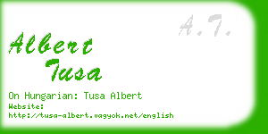 albert tusa business card